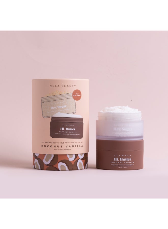 NCLA BEAUTY مجموعة العناية بالجسم من NCLA Beauty بنكهة جوز الهند والفانيليا (مجموعة اكتشاف 100 مل لكل منها) - Image 1